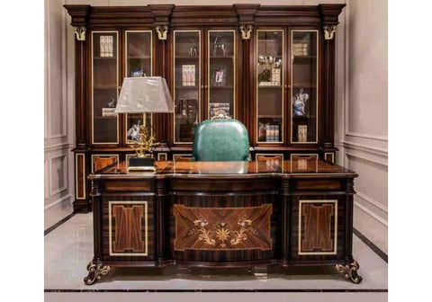 Exquisite Beautifully Hand Carved Wooden Office Desk