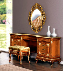 Classic European Style Glossy Carving Dressing Table