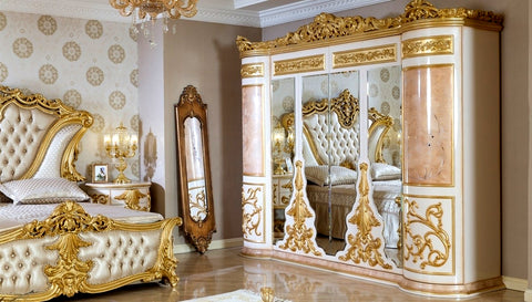 Luxury European Style Modern Carving Wardrobe