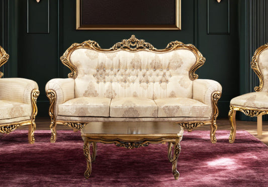 Royal and Luxury Handcrafted Wooden Sofa Set