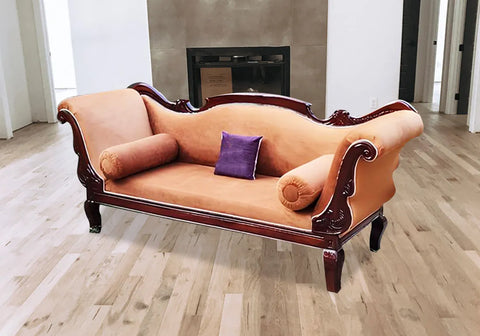 Brown color wooden chaise lounge