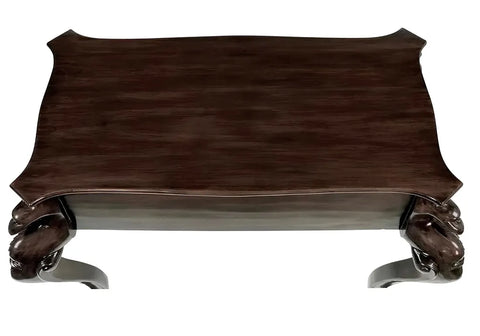 Luxury Classic European Style Solid Teak Wood Console Table