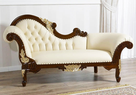 brown color royal look chaise lounge