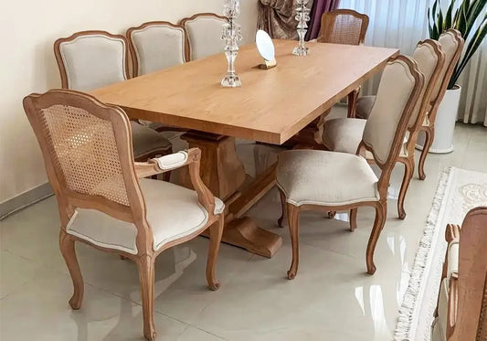 Hand Carved Wooden Made Classical Dining Table Set