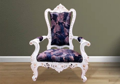 Royal and Antique High Back Teak Wood Armchair