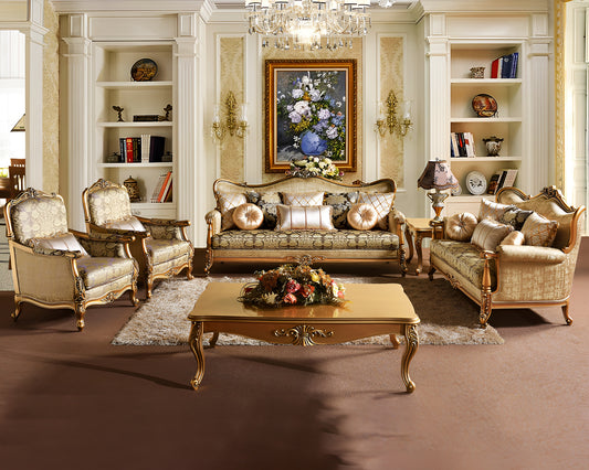 cream color wooden sofa set