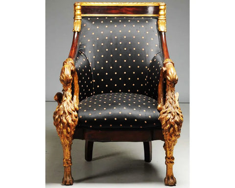 Royal Golden Bird Handcrafted Armchair