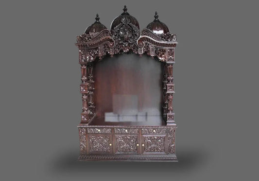 Regal Hand Crafted Teak Wooden Mandir