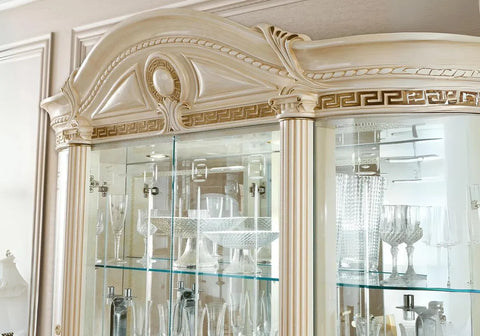 Handmade royal carving on classical vitrine