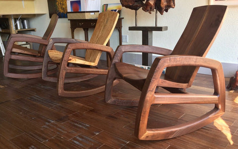 Stylish Handmade Solid Wood Rocking Chair