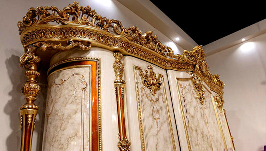 Classic And Royal Hand Carving Wardrobe