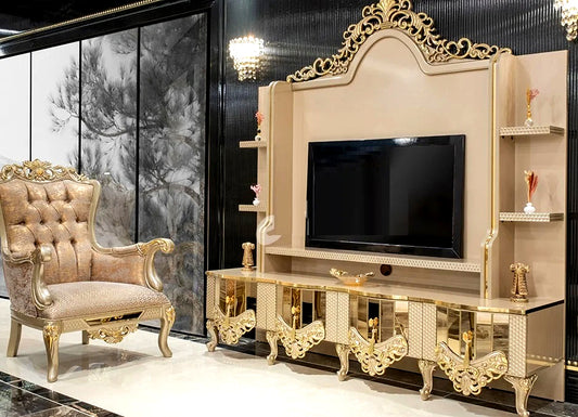 beautiful and luxurious hand carved Tv Cabinet