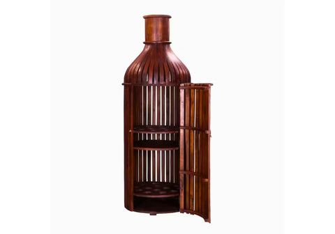 Vintage Wine Cabinet Teak Wooden Corner