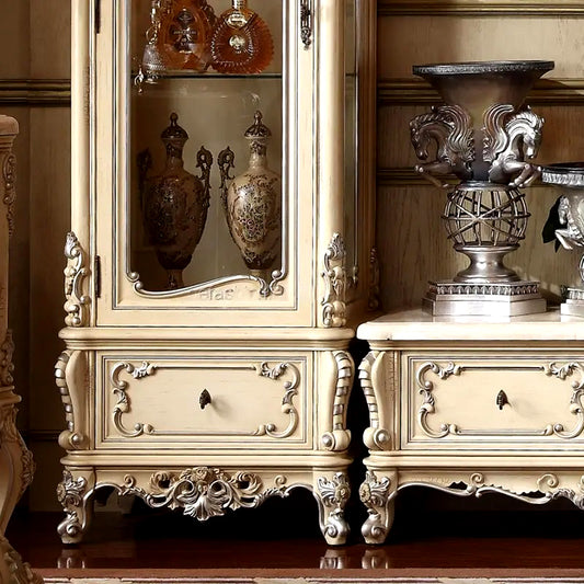 hand carved textured Royal And Exquisite TV Cabinet