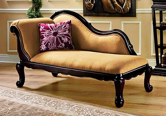 Brown color classical chaise lounge