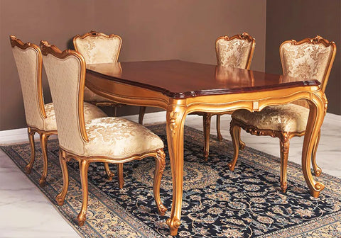 Royal Style Handcrafted Shell Dining Table Set