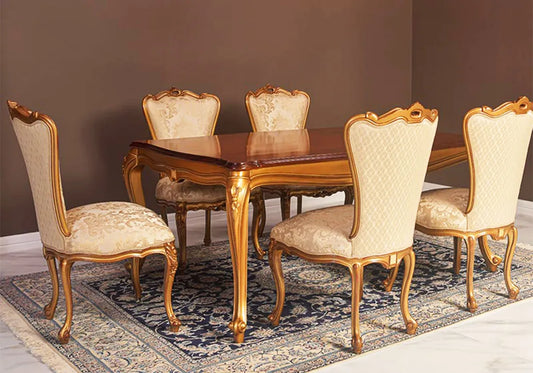 Royal Style Handcrafted Shell Dining Table Set