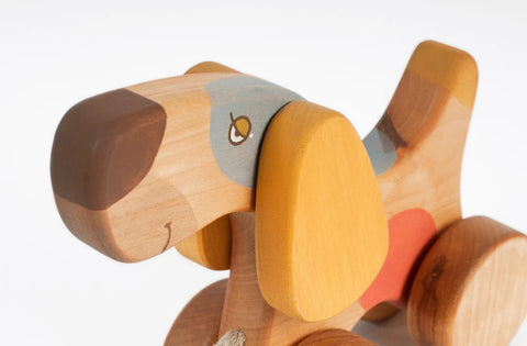 Cute Wooden Dog Toy For Kids