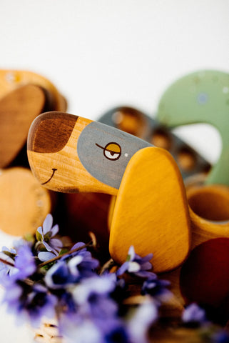 Cute Wooden Dog Toy For Kids