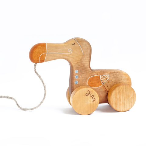 Delightful Wooden Dodo Bird Pull Toy