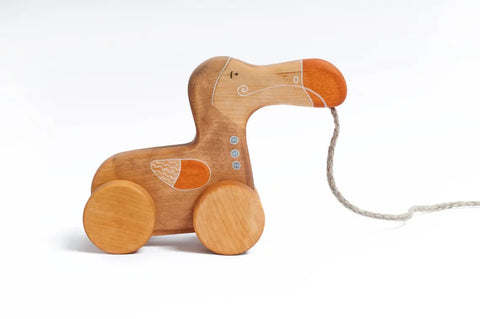 Delightful Wooden Dodo Bird Pull Toy