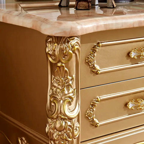 beautifully textured on the Elegant Embroidery Carving TV Cabinet