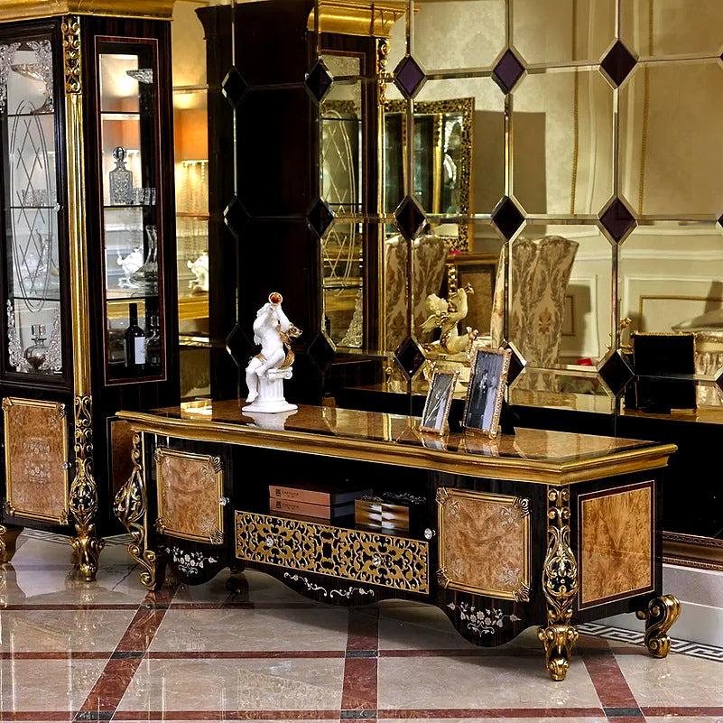 beautiful TV cabinet with luxurious hand carving