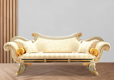 Classical Handcrafted Wooden Chaise Lounge