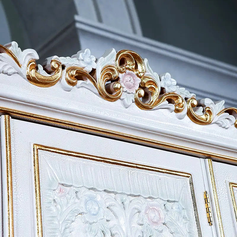 antique texture on the top of wardrobe