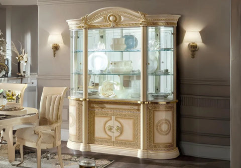 Royal white color classical vitrine