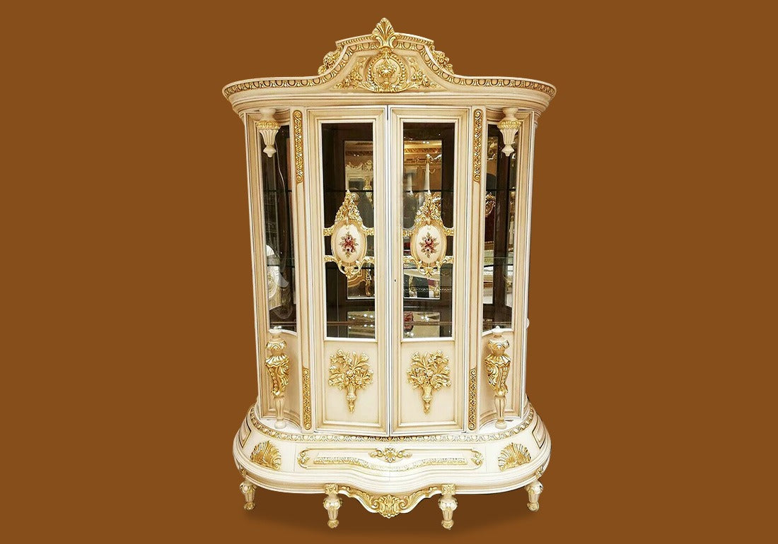 Golden color luxury vitrine