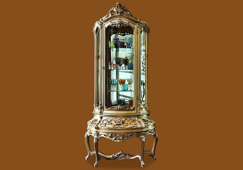 Golden color European style vitrine