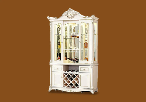 Royal white color vitrine for dining room