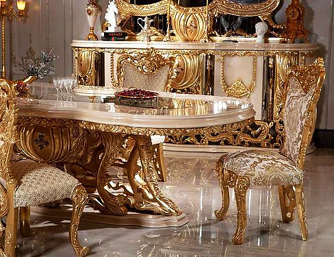 Royal Luxury European Style High-End Carving Dining Table