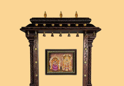 Mounted Wall Teak Wooden Temple