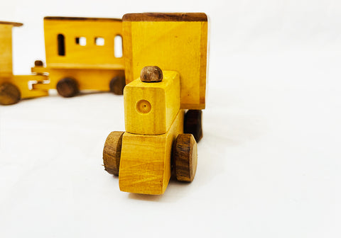 Wooden Boxes Train Push Toy