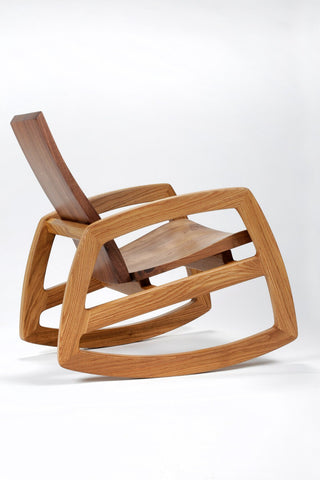 Stylish Handmade Solid Wood Rocking Chair