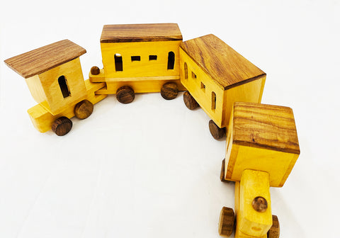 Wooden Boxes Train Push Toy