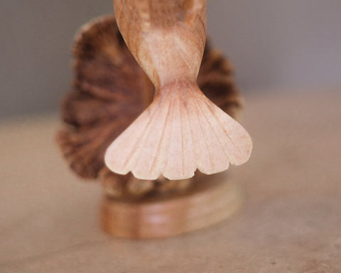 Beautiful Wooden Hand Carved Realistic Bird Art