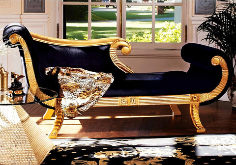 Royal and Premium Wood Made Luxury Toscano Chaise Lounge