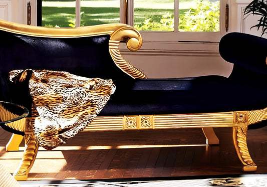 Royal and Premium Wood Made Luxury Toscano Chaise Lounge