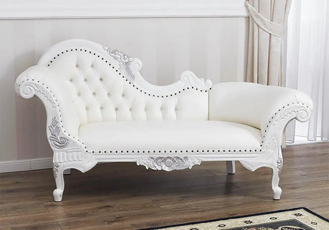 Classical white color chaise lounge