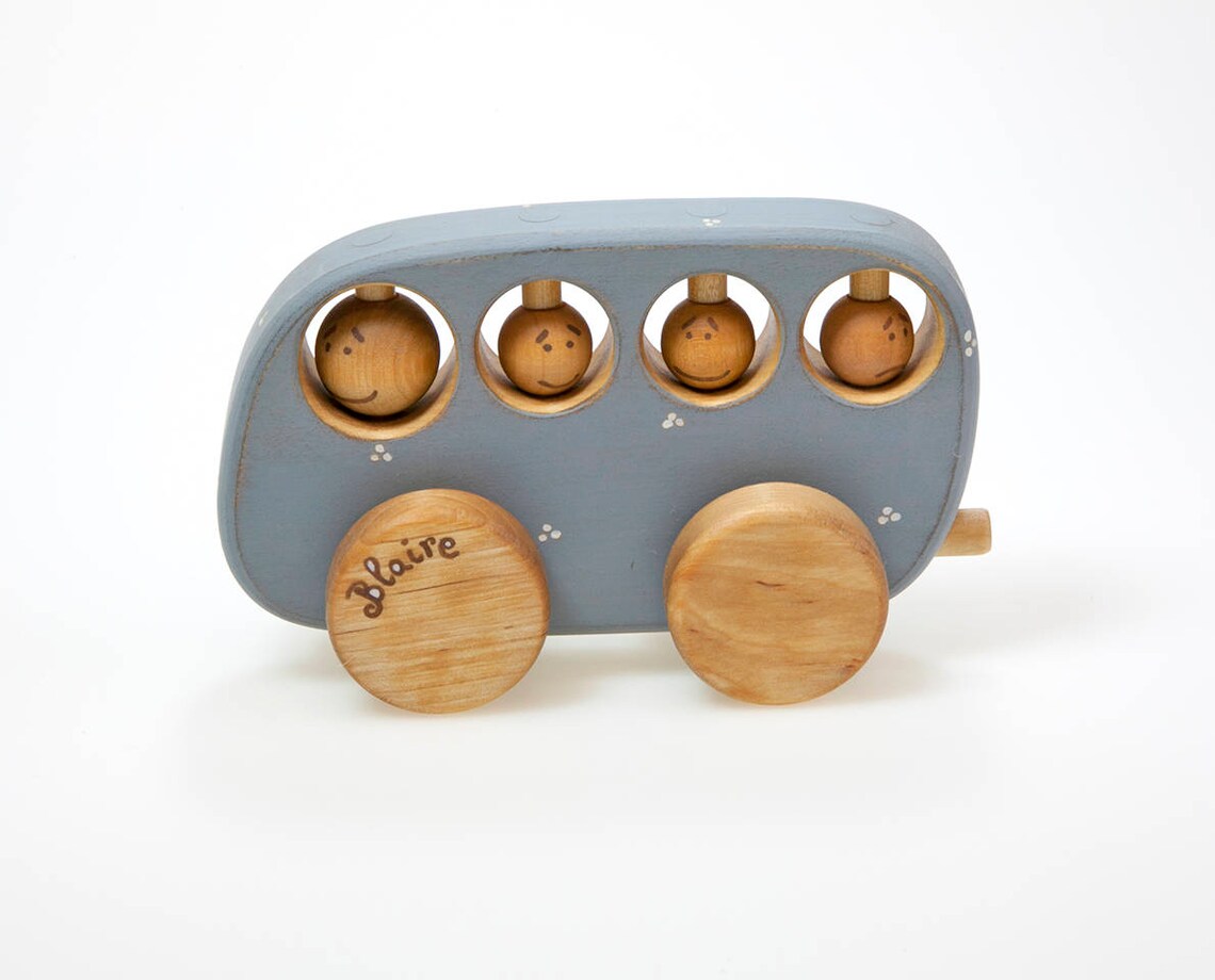 Wooden bus toy