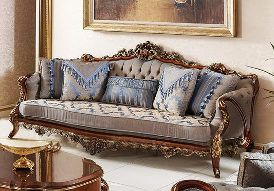 deep carving 3 seater sofa