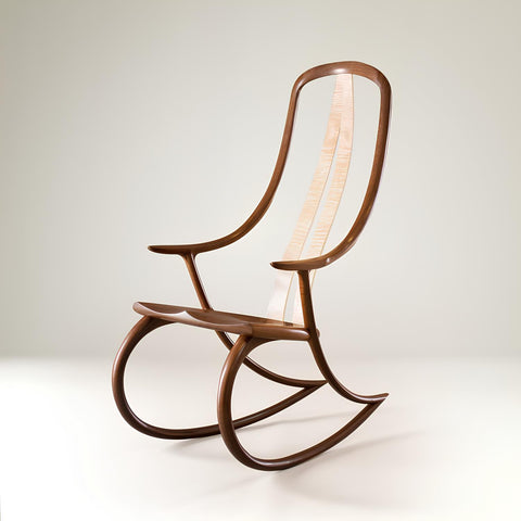 Solid Teakwood Stylish And Shiny Rocking Chair