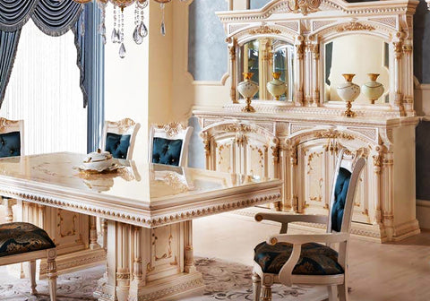 Luxury Handmade Classical Saltanat Dining Table Set