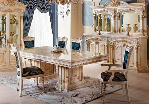 Luxury Handmade Classical Saltanat Dining Table Set