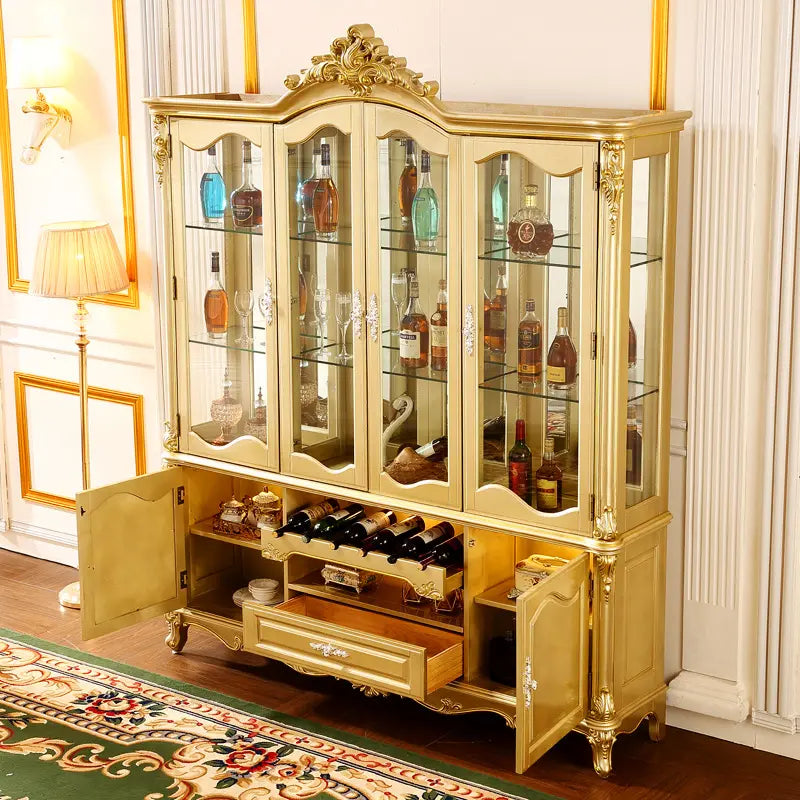 Royal golden color European style vitrine