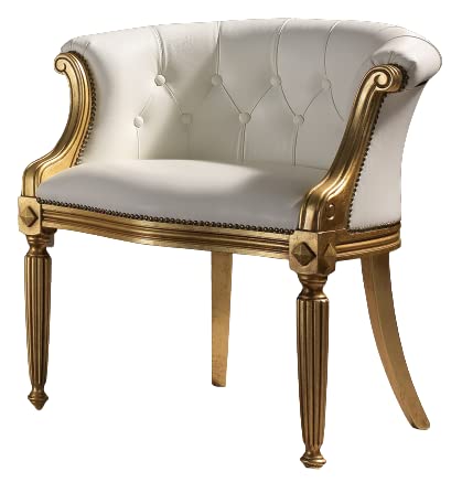 Luxury Design Traditional Golden Polished Carving Armchair