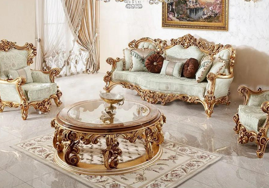 Royal Golden Color Sofa Set